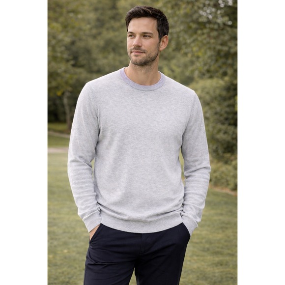 Bloomingdale's Other - NWT The Men's Store Bloomingdales Gray Sweater Crew Neck Long Sleeve Knit Medium